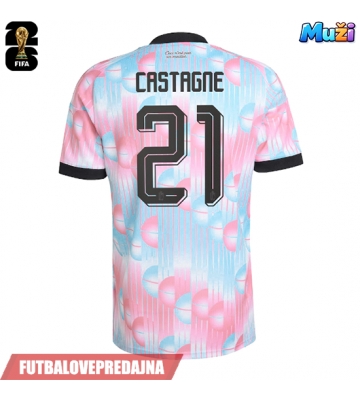 Lacne Muži Futbalové dres Belgicko Timothy Castagne #21 MS 2026 Krátky Rukáv - Preč